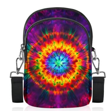 Imagem de FyLybois Bolsa transversal feminina para celular, bolsa de ombro casual, carteira com alça ajustável para viagens, Roxa