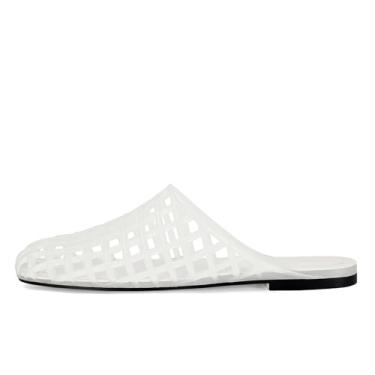 Imagem de GTBINGGO Jelly Shoes for Women Slip on Jelly Mesh Slides Confortável Fechado Jelly Flats Sandálias Jelly Summer Beach Pantufas, Transparente., 39