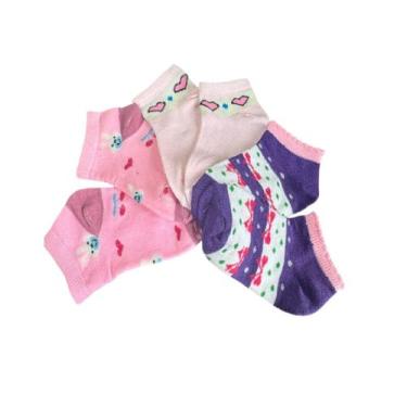 Imagem de Meias infantil Inverno Frio Feminina 2 a 4 anos c/48 pares - Genérica