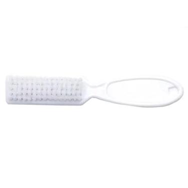 Imagem de Escova de Unha Profissional Micure Pedicure Quadrada Cabo Longo Kit 90 Peças - Branco