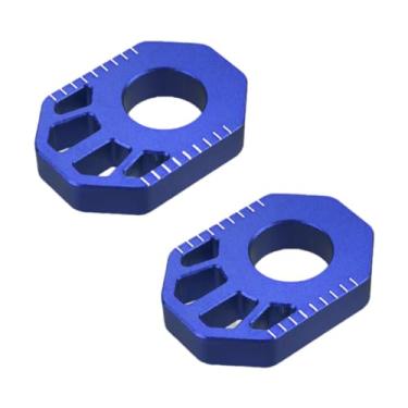 Imagem de predolo 1 Par de Blocos de Eixo Traseiro para Bicicleta de Terra, Substituição de Eixo de Corrente CNC, Ajustador de Corrente, Liga de Alumínio para Motocicle, Azul