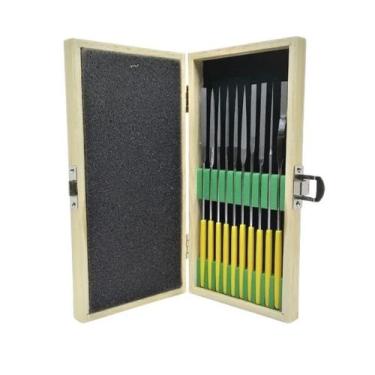 Imagem de Kit Box Lima Diamantada Profissional Agulha 180 mm c/10 peças - Polito