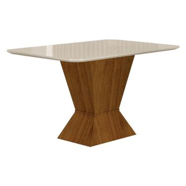 Imagem de Mesa De Jantar Larissa 120x80 Freijó Off White - Leifer Móveis