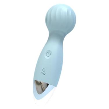 Imagem de Brinquedo Erótico Varinha Mágica 12 Vibrações Vibrador Flexível Discreto Portátil [AZUL]