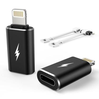 Imagem de TechMatte Adaptador Usb-C Fêmea Para Lightning Macho, Pacote Com 2, Carregamento De 2,2 A, Transferência Dados, Compatível Iphone 14, 13, 12, 11 Xs Se, Ipad, Ipod E Airpods, Não Fones Ouvido/Otg And