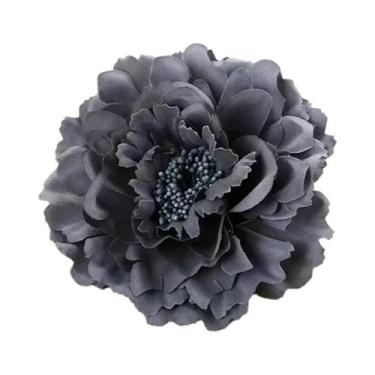 Imagem de Feminino Peônia Flor Grampo De Cabelo Bohemia Chapéu De Palha Acessóri