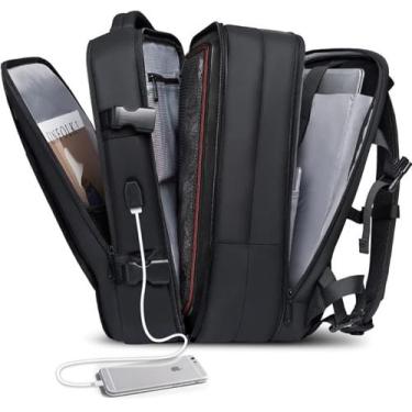 Imagem de kit 2 Mochilas Executiva Expansível 40L Notebook Viagem Usb Trabalho -