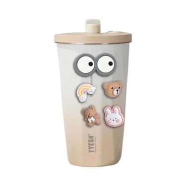 Imagem de Garrafa Térmica De Café Isolada De Aço Inoxidável 600ML À Prova De Vaz