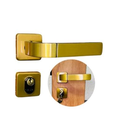 Imagem de Fechadura Porta de Casa Externa Sala Cozinha Interna Quartos Banheiro Modena Bronze Dourada (EXTERNA - SALA COZINHA 10768)