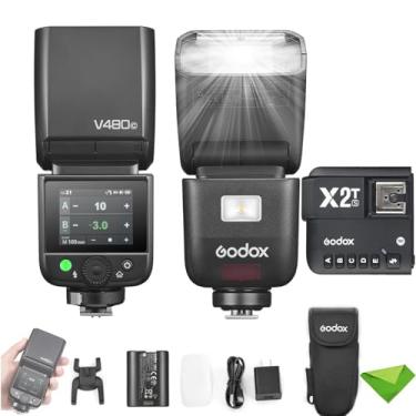 Imagem de GODOX V480 S V480-S TTL Flash para câmeras Sony com gatilho X2T-S, GN50 1/8000 HSS, tempo de reciclagem de 1,7s, Luz de toque de modelagem sem fio 2,4g,7.2V/2200mA