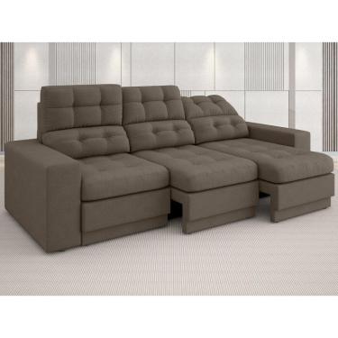 Imagem de Sofá Jobim 2,05m Assento Retrátil e Reclinável Velosuede - NETSOFAS