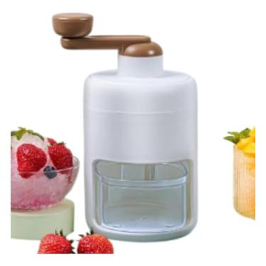 Imagem de Triturador De Gelo Manual Máquina Raspadinha Sorvete Drinks 500ml Inox