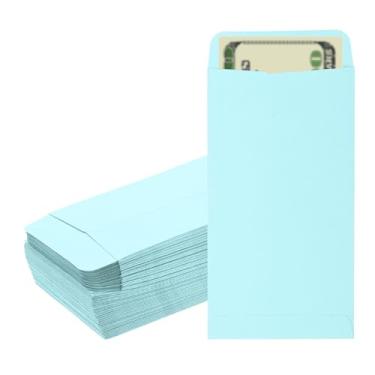 Imagem de PATIKIL Envelope para dinheiro, pacote com 100 envelopes de dinheiro de 16,5 cm x 8,9 cm, sacos para dinheiro, orçamento, economia, desafio, carta para presente, moedas, cheques, bilhetes, joias