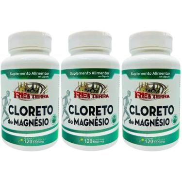 Imagem de Kit 3 Cloreto de Magnésio 360 Cápsulas - Rei Terra