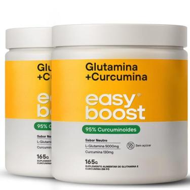 Imagem de Glutamina + Curcumina Easy Boost Extrato Seco Kit 2x 330g