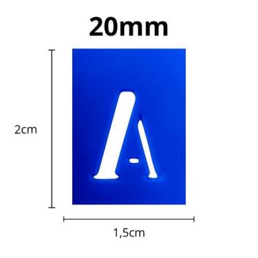 Imagem de Kit Régua Letras e Números Vazados Tamanhos Material Escolar - BudePla