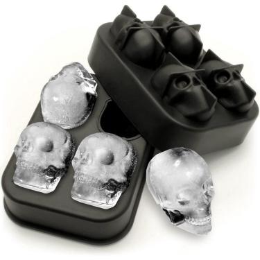 Imagem de Forma De Gelo De Silicone Caveira Skull 3d