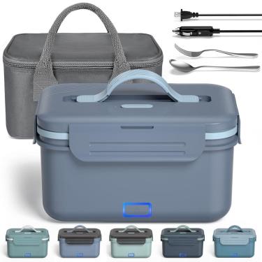 Imagem de Lancheira elétrica, aquecedor de alimentos Monteka 1.8L 100W, azul