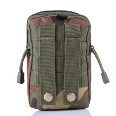 Imagem de Bolsa de cintura tática para atividades ao ar livre, bolsa de cintura compacta militar, bolsa de cinto, carteira, acampamento, caminhada, organizador de ferramentas, verde