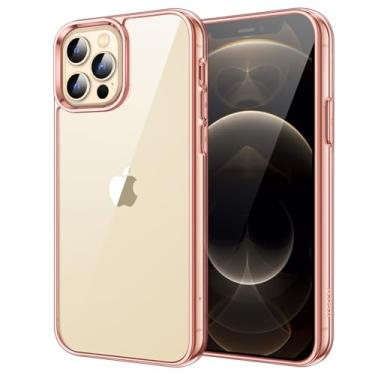Imagem de JETech Capa para iPhone 12 Pro Max 6,7 Polegadas, Case Protetora de Telefone à Prova de Choque Não-Amarelecimento, Capinha Parte Traseira Transparente Anti-Riscos (Rosa Ouro)