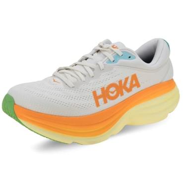 Imagem de HOKA Bondi 8 Textile Tênis masculino, Blanc De Blanc Solar Flare, 45