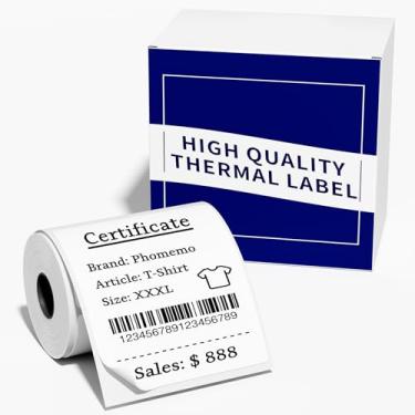 Imagem de Etiqueta térmica [100 peças] - 1 pacote de papel de 50 x 80 mm compatível com fita adesiva de refil forte M120/M110/M100/M200/M220