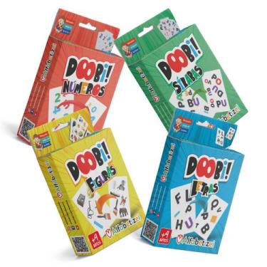 Imagem de Doobi Educativo Infantil 4 Jgs Letras Sílabas Figuras Números - Alfabe