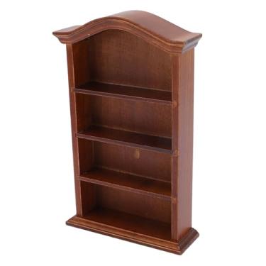 Imagem de RiToEasysports Dollouse Bookshelf, 1:12 Acessórios para Decoração de Madeira Em Escala 4 Furros Em Miniatura para o Quarto de Casa