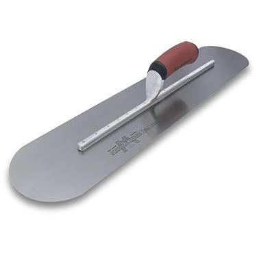 Imagem de MARSHALLTOWN The Premier Line MXS244FD Espátula de acabamento totalmente arredondada de 61 cm x 10 cm com alça curvada DuraSoft