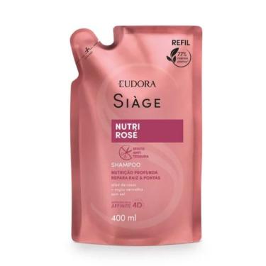 Imagem de Refil de Shampoo Nutri Rosé Nutrição Raiz e Pontas 400ml Eudora Siàge