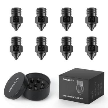 Imagem de Kit de bicos Creality de aço temperado de alta qualidade MK8 8PCS Ende