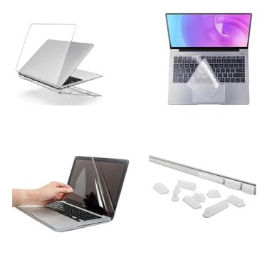 Imagem de Kit Premium Proteção Para Macbook Air Pro M1 M2 M3 M4 Com Case De Acrilico Teclado de Silicone Protetor De Tela E Protetor De Borracha Completo (13.6 AIR M2)