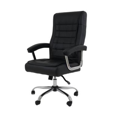 Imagem de Cadeira Escritório Home Office Presidente Mini Big Preta Ergonômica Com Molas Ensacadas E Sistema Relax