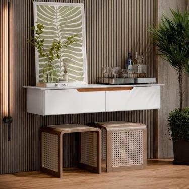 Imagem de Aparador Rack Suspenso Eros Flow - 2 Portas Com Acabamento Chanfrado Em Mdp - Ej Móveis