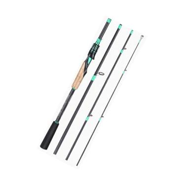 Imagem de Vara de Pesca de Viagem Vara de pesca carbono com 4 seções, 1.8m, alça eva, equipamento para viagem, para robalo em água doce e salgada