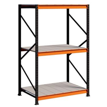 Imagem de Porta Pallet 1500kg 1 Inicial 200x180x80 3 Níveis Com Bandeja de Aço MPP500 Amapá