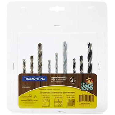 Imagem de Tramontina 43408512, Jogo Brocas 9 Peças, com 3 Brocas s 5, 6 e 8 Mm, para Aço, Concret...