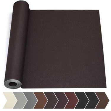 Imagem de Fadoub Fita de reparo de couro, kit de reparo de couro de 43 x 200 cm para móveis, adesivo de reparo autoadesivo grande fita de vinil para sofá, interior de carro, sofá, interior de carro, assentos de