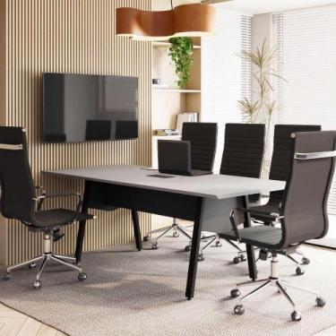 Imagem de Mesa de Reunião 2,0m para 8 Pessoas c/ Caixa de Tomadas F5 - F5 Office