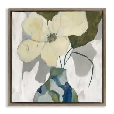 Imagem de Stupell Industries Boho Modern Petals Brown Framed Floater Canvas Wall Art Design por Elara Yasna, 45,7 x 45,7 cm