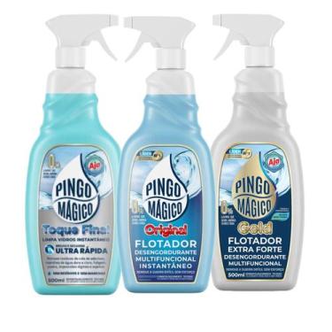 Imagem de Pingo Magico Original + Pingo Mágico Gold + Limpa Vidros - Aja - Pingo