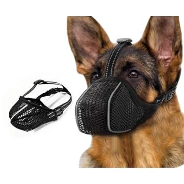 Imagem de kanuoc Kanuoc Dog Muzzle, Focinheira De Malha Macia Para Cães De Pequeno, Médio E Grande Porte, Focinheiras Ajustáveis E Respiráveis Para Filhotes Para Limpeza, Mordidas, Lambidas E Mastigações, Per