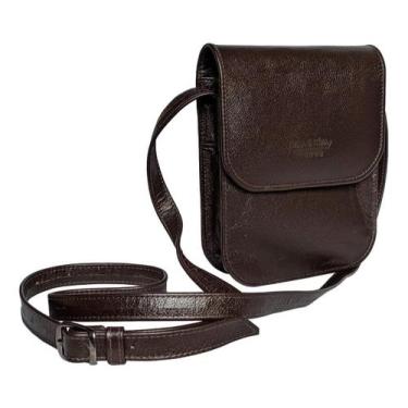 Imagem de Bolsa Capanga Carteiro Masculina Em Couro Transversal - Kenia e Katia,