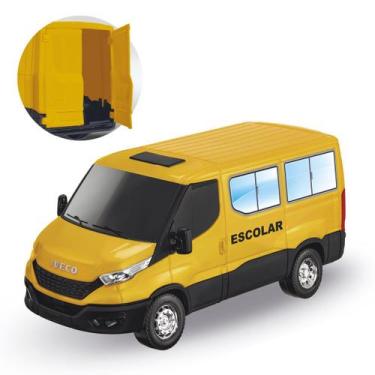 Imagem de Brinquedo Van Iveco Daily Escolar Amarela Abre Porta de Trás - Usual B