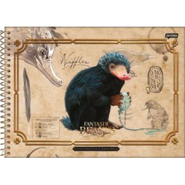 Imagem de Caderno de desenho Jandaia fantastic beasts espiral 80folhas