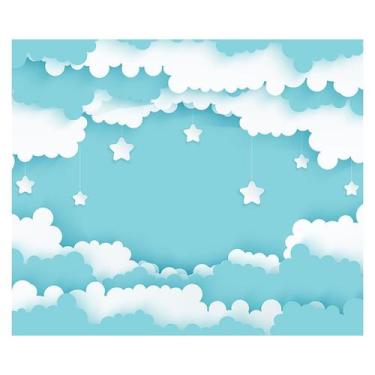 Imagem de Papel de Parede Adesivo Infantil Nuvens Quarto Bebe - 705pcm - Allodi