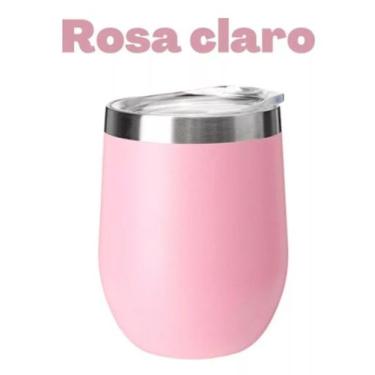 Imagem de Copo Térmico Inox Tipo Cuia Tampa Com Vedação - kapbom, rosa