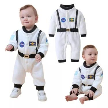 Imagem de Macacão Bebê Astronauta Infantil Traje Espacial Branca - Importado, P
