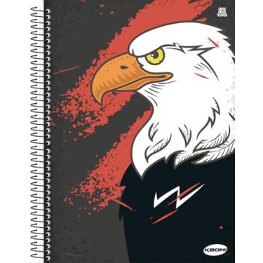 Imagem de Caderno Universitário Animativa, 20 matérias, Capa dura, 400 folhas, Kbom Masculino, Pacote com 2