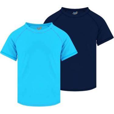 Imagem de Camisa de natação Rash Guard de manga curta UPF 50+ para meninos de 7 